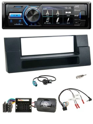 JVC Bluetooth Lenkrad USB DAB Autoradio für BMW 5er E39 X5 Quadlock Ablage - Bild 1 von 4