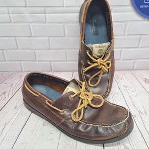 Scarpa da barca Timberland Earthkeepers da uomo taglia 12 2 occhielli in pelle mocassino 5230R - Foto 1 di 9
