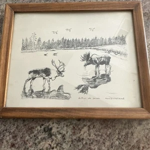 ‘New Foundland’ - Arthur de Sousa - VTG Pen & Ink Drawing - Picture 1 of 4