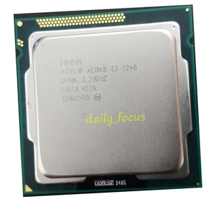 Intel Xeon E3-1240 3.3 GHz LGA1155 4 cores 8 threads SR00K CPU Processor 8 MB - Picture 1 of 4