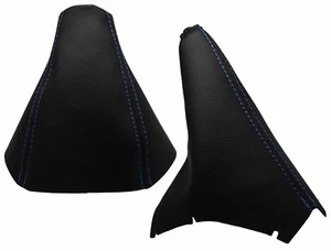 VOLVO V70 II (1999-2008) Soufflet Levier De Vitesse et Frein -Couture Bleu Clair - Picture 1 of 1