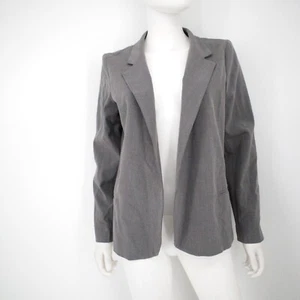 NWT Aqua Jacket Women's Size L Gray Open Front Long Sleeves Suit Office Preppy - Picture 1 of 9