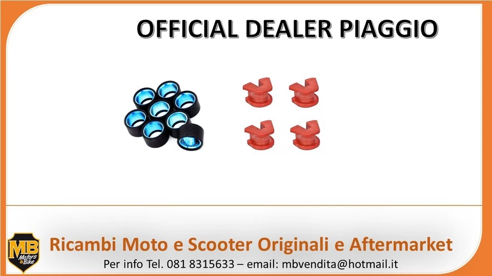 RULLI E CURSORI PIAGGIO BEVERLY 400 HPE 2021 2022 2023 ORIGINALI PIAGGIO