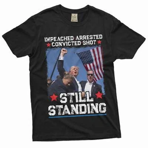 Men's Donald Trump Shirt Trump 2024 Shirt Still Standing Tee Trump Fist Pump Tee - Picture 1 of 8