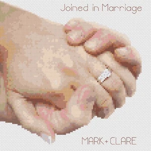 Cross Stitch Wedding Sampler Kit or Pattern - Florashell - Clasped Hands - Picture 1 of 1