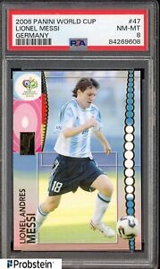 2006 Panini World Cup Soccer Germany #47 Lionel Messi PSA 8 NM-MT