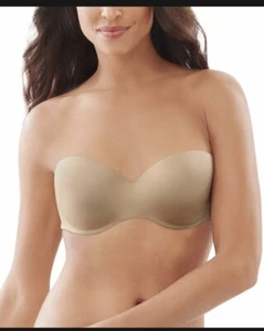 Bali Bra Womens 36DD Beige Strapless Defining Moments Shaping Underwire NEW - Picture 1 of 8