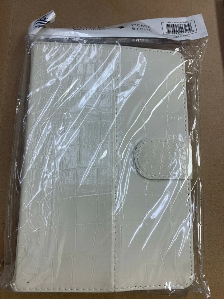 Blackmore Carrying Case For 7” Tablets - White (Like Snake Skin) - Image 1 of 1