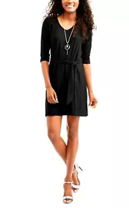 Stylisches leichtes Kleid 3/4 Rüschenärmel V-Ausschnitt über Knie Spaß Party Mode - Bild 1 von 3