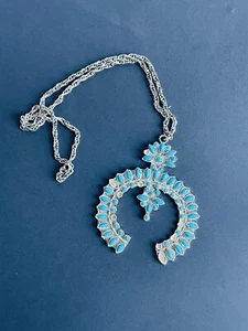 Vintage Native American Navajo Turquoise Necklace - Picture 1 of 5