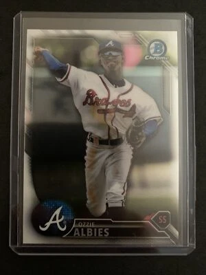 2016 Bowman Chrome Prospects Ozzie Albies - #BCP110 Chrome Atlanta Braves - Image 1 of 2