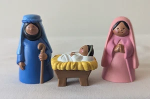 Avon Kids My First Christmas Story Nativity Black Holy Family 1993 Set of 3 - Picture 1 of 5