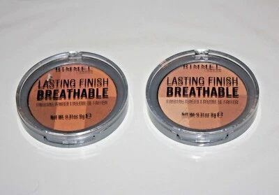 RIMMEL LASTING FINISH BREATHABLE FINISHING POWDER #001 + #003 LOT OF 2 SEALED  - Image 1 of 2