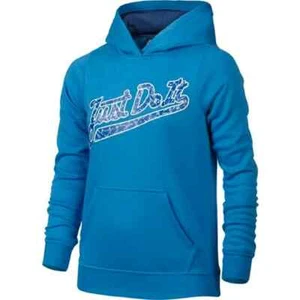 Nike Girl's  Just Do it  pullover Hoodie #806305-435 - Picture 1 of 2