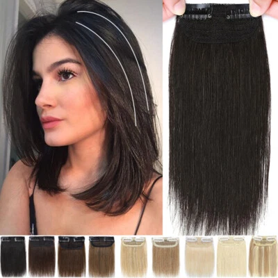 Clip de extensiones de cabello 100 % humano en pequeño postizo real para agregar volumen de cabello Foto 1 de 4