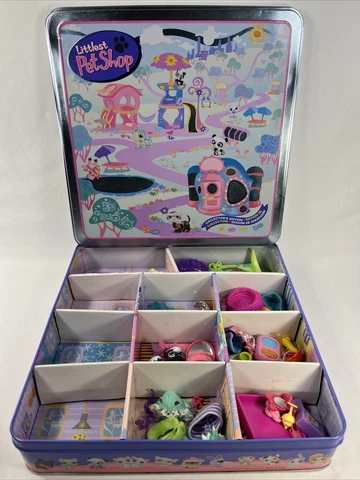 Littlest Pet Shop Collector Tin 2006 accessories Skunk LPS Storage Playset Cover