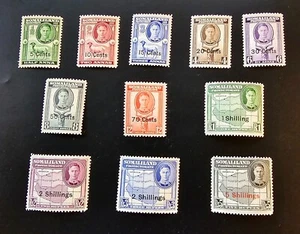 Somaliland Protectorate 1951 KGVI Surcharges Complete Set Sc 116-126. SG 125-135 - Picture 1 of 23