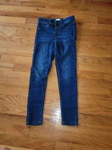 SO Girls' Size 10 Blue Skinny Jeans w/ Adjustable Waist Button Fly STretch EXC - Picture 1 of 3