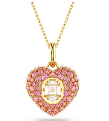 Swarovski 5680784 Pendente Hyperbola Taglio Octagon Crystal Pearl Cuore Rosa Oro - Immagine 1 di 2