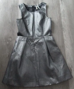 FRENCHI SILVER METALLIC DRESS WOMENS SIZE 5 SLEEVELESS FREE SHIPPING! - Picture 1 of 4