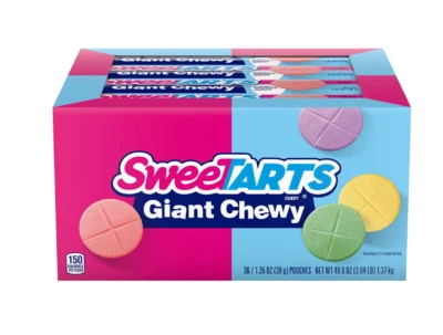 SweeTARTS Giant Chewy Candy 1.5 Ounce Packets, Pack of 36
