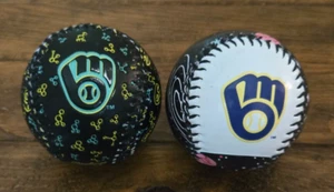 2 Rawlings 2023 Milwaukee Brewers Team Store MLB Art Baseballs ~ Space & Atoms - Bild 1 von 4