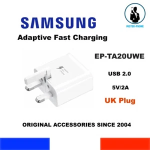 CHARGEUR RAPIDE UK ORIGINAL SAMSUNG ADPATIVE FAST CHARGING 5V 2A EP-TA20UWE OEM - Photo 1 sur 8