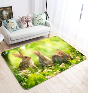 3D Graue Kaninchen Wiese NMN478 Spiel Teppich Mat Elegant Foto Teppich Eve 2023 - Bild 1 von 5