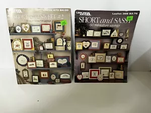 Miniature Cross Stitch Sayings Short and Sassy Short and Sweet 2 Booklets - Picture 1 of 2