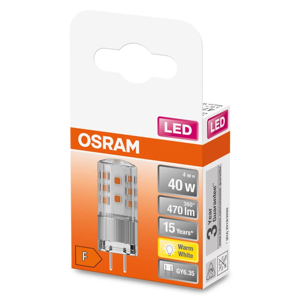 OSRAM LED Star PIN 35, lampadina a LED per base GY6.35, bianco caldo (2700K Xsyp - Immagine 1 di 3