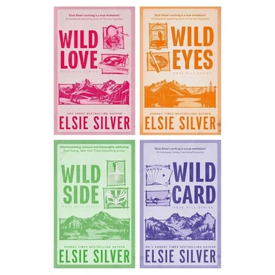 Rose Hill Series 4 Books Set By Elsie Silver Wild Love, Eyes, Side , Wild Card