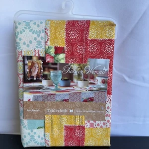 The Pioneer Woman Patchwork Floral Tablecloth 60" X 102" Cotton Rectangle NOS - Picture 1 of 9