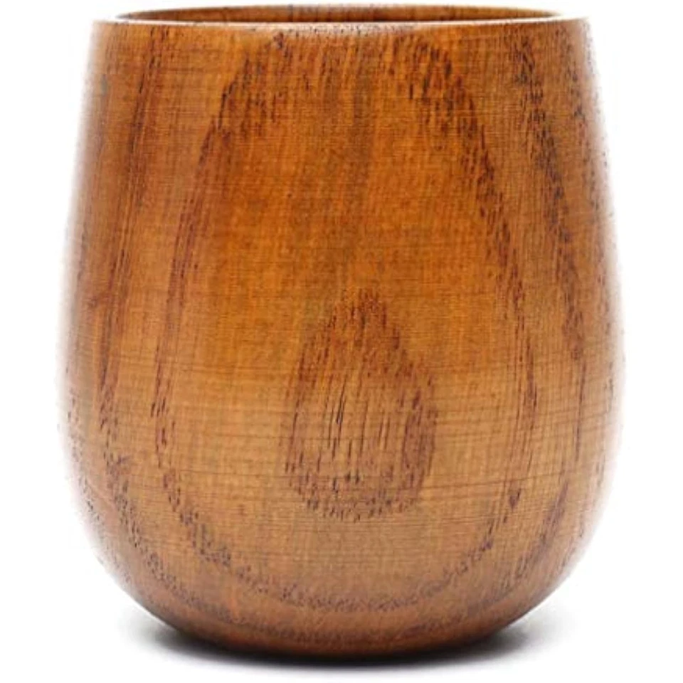 Taza de té de madera natural taza de madera maciza para té café agua jugo de leche  Foto 1 de 1