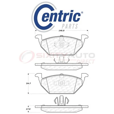 Centric Posi Quiet Disc Brake Pads w Shims for 2005-2008 Ford Escape 2.3L dp - Изображение 1 из 4