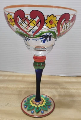 Коктейльные кубки Маргарита ручной работы стеклянный набор из четырех с наклейкой украшение - Изображение 1 из 4