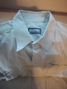 Wolverine Mens 35 Large Beige Shirt Long Sleeve Button Up - Picture 1 of 7