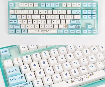 Cinnamoroll Theme Key Cap Cute PBT Keycaps XDA Height For Cherry MX keyboard - Image 1 of 4