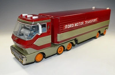 Feria Mundial 1964 Ford Turbine Van/Camión Juguete de Estaño Modelo Japón Futurista Rojo Grande Foto 1 de 4