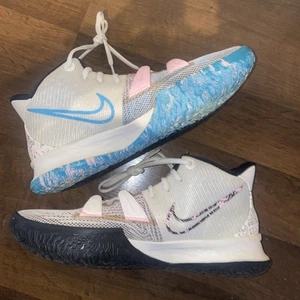 Nike Kyrie 7 Pale Ivory Chlorine Blue Mens Shoes CZ0141-100 Size 12 - Picture 1 of 9