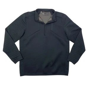 Under Armour Jacket Mens L Large Black Gray Storm Daytona Coldgear 1/2 Zip Golf - Picture 1 of 15
