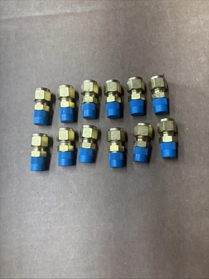 Swagelok Brass 3/8" Tube OD x 1/4" Mnpt Tubing Adapter B-600-1-4 Lot Of 12 - Image 1 of 4