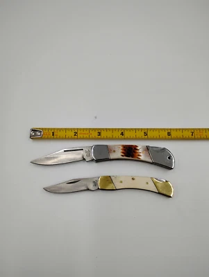 Pocket Knife Lot Of 2 Frost Cutlery Jack Rabbit & Cherokee Warrior Lock Blade - Image 1 of 4