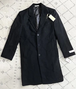 $495 MICHAEL KORS Men's Wool/ Cashmere Blend Lined Madison Coat Black Size 38R - Picture 1 of 8