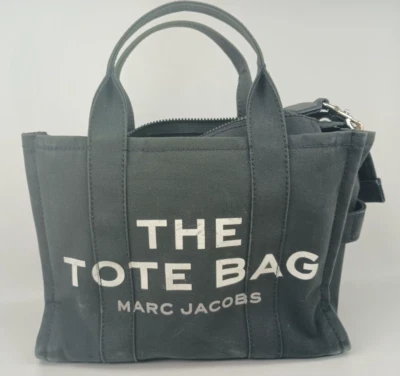 Marc Jacobs The Medium Tote Crossbody Bag Canvas Cotton Black MSRP $195 - Image 1 of 4