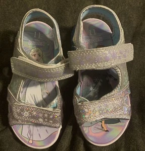 New Toddler Girls Disney Frozen Light Up Sandals Size 11 - Picture 1 of 12