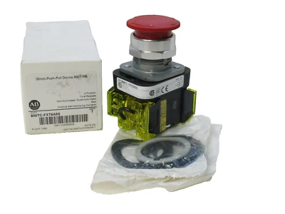 (NEW) ALLEN BRADLEY 800TC-FXT6A5S Series T 2-Position Red Push Button Switch - Image 1 of 4