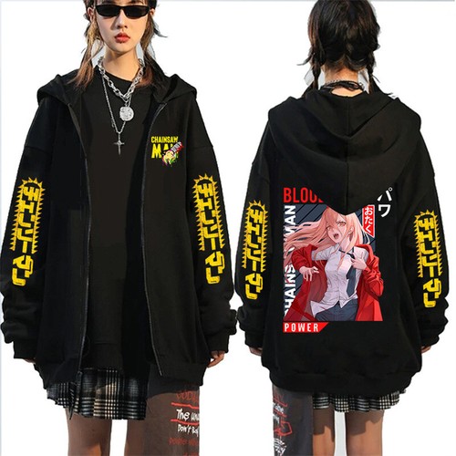 VETEMENTS Felpa con cappuccio Chainsaw Man anime cosplay felpa con cappuccio giacca giacca coat nero