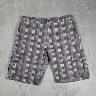 Pantalones Cortos Carga Age of Wisdom Para Hombre 36 Cuadros Gris Cintura 37 Algodón Foto 1 de 4