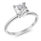Simulated Cz 925 Sterling Silver Solitaire Wedding Ring Princess Cut