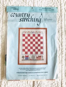 New Country Stitching Country Checkerboard Cross Stitch Sampler Kit No. 334   - Picture 1 of 2